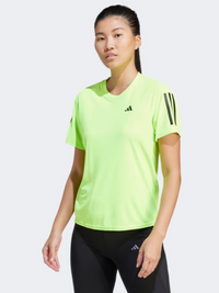 Adidas Own The Run Women Running T-Shirt Lucid Lemon/Black
