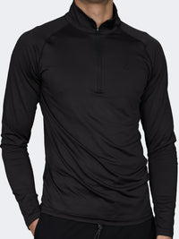 Oil And Gaz Round Neck Men Fitness Long Sleeve Black