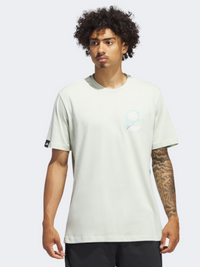 Adidas Dame Dametime Graphics Signature Men Basketball T-Shirt Linen Green