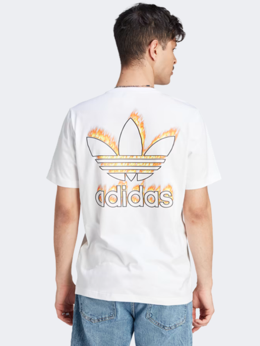 Adidas Graphics Fire Men Original T Shirt White