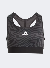 Adidas Aeoready Powerreact Kids-Girls Sportswear Bra Carbon/Black/White
