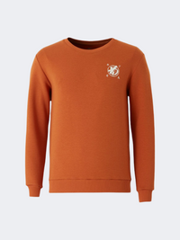 Erke Pullover Men Lifestyle Sweatshirt Dark Orange
