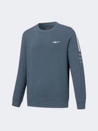 Erke Pullover Men Training Sweatshirt Blue