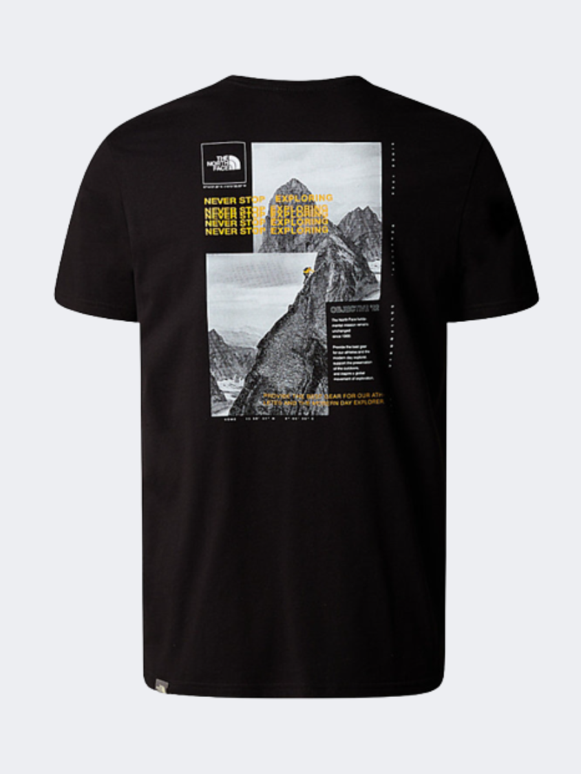 The North Face Collage Men Lifestyle TShirt Black/Summit Gold