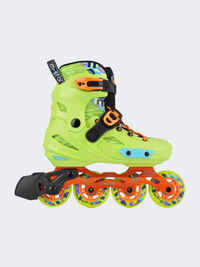Micro Mis Ce Infinite With Brake Set Unisex In Line Sk Roller Skates Green/Multicolor