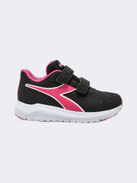 Diadora Falcon 4 Sl Ps-Girls Running Shoes Black/Raspberry