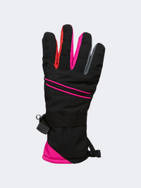Oil And Gaz Insulated Kids-Girls Skiing Gloves Green/Pink/White