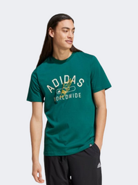 Adidas Collegiate Graphic Men Sportswear T-Shirt Collegiate Green