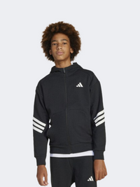 Adidas Future Icons 3 Stripes Kids Unisex Sportswear Hoody Black/White