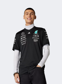 Adidas Mercedes Amg Petronas Formula One Team Driver Men Motor-Sport T-Shirt Black/White