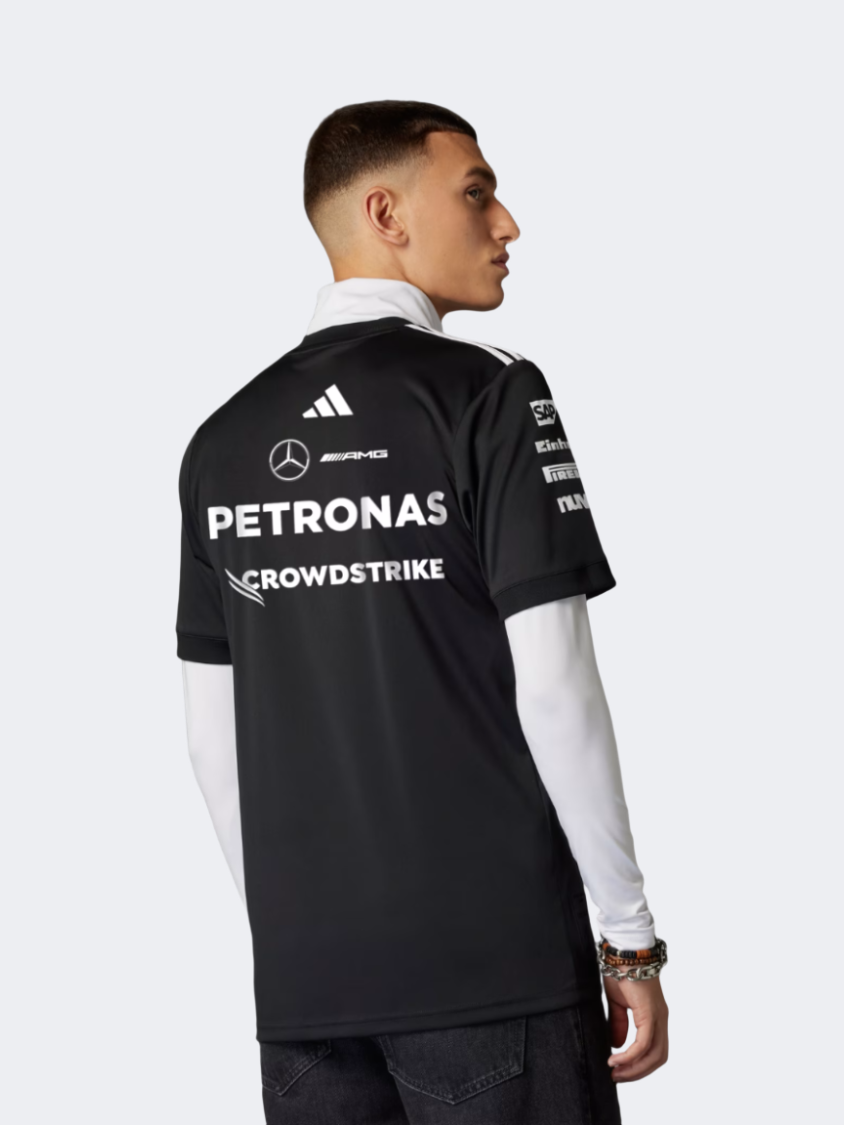 Adidas Mercedes Amg Petronas Formula One Team Driver Men Motor-Sport T-Shirt Black/White