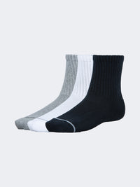 Oil And Gaz Soft 3 Pack Kids Lifestyle Socks Grey/White/Navy
