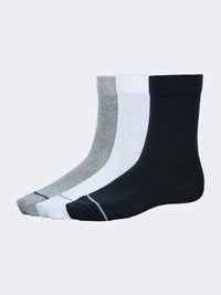 Oil And Gaz Soft 3 Pack Unisex Lifestyle Socks Grey/White/Navy