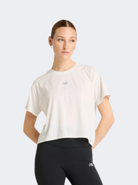 New Balance Drapey Relaxed Women Performance T-Shirt Seasalt/Silver