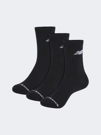 New Balance Everyday Crew 3 Pairs Unisex Lifestyle Sock Black