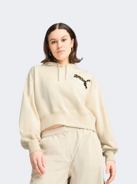 Puma Leo Luxe Women Lifestyle Hoody Alpine Snow