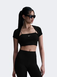 Nike Sportswear Chill Knit Tight Cropped Mini-Rib 2-In-1 Women Lifestyle T-Shirt Black/Sail
