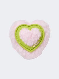 Crocs Plush Pink Heart Unisex Lifestyle Pins Multicolor
