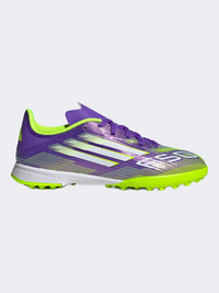 Adidas  F50 League Tf  Kids  Football  Shoes  Purple/White/Lime