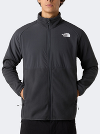 The North Face Glacier Heavyweight Full Zip Fleece Men Hiking Jacket Asphalt Grey/Black