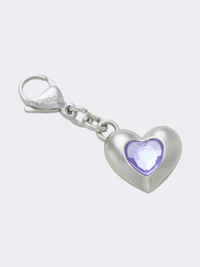 Crocs Silver Heart Sim Gem Charm Unisex Lifestyle Pins