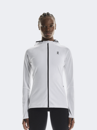 On Climate Full Zip Women Running Hoody White
