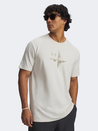 Under Armour Explor Graphic Men Trail Running T-Shirt White/City Khaki