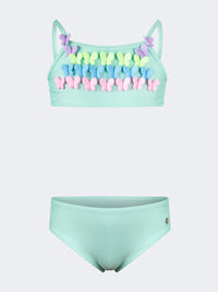 Oil And Gaz Flattering Kids-Girls Beach Bikini Set Green