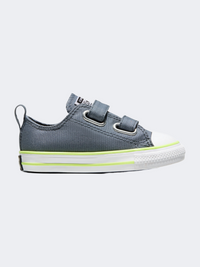 Converse Chuck Taylor All Star 2V Planets Infant-Boys Lifestyle Shoes Grey/Neon Mantis