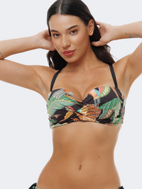 Blue Point Hot Tropic Women Swim Bra Black/Multicolor