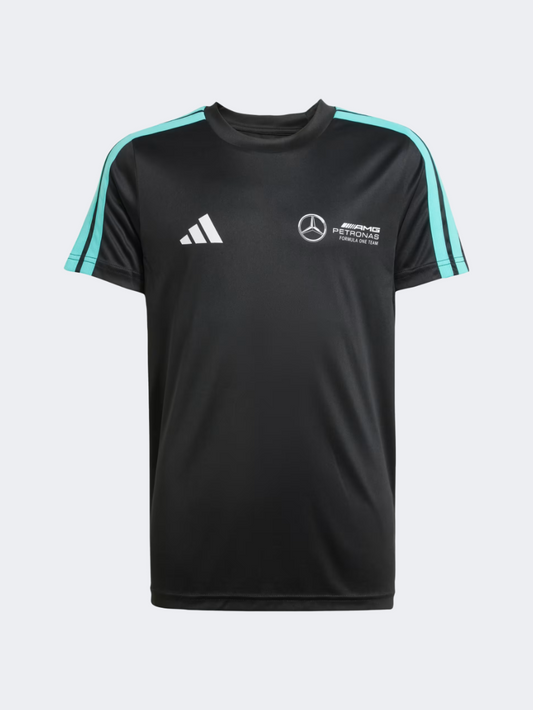 Adidas Mercedes Amg Petronas Formula One Team Dna Kids-Boys Motor-Sport T-Shirt Black/White