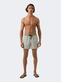 Fire And Ice Nelson Men Beach Swim Short Khaki/White