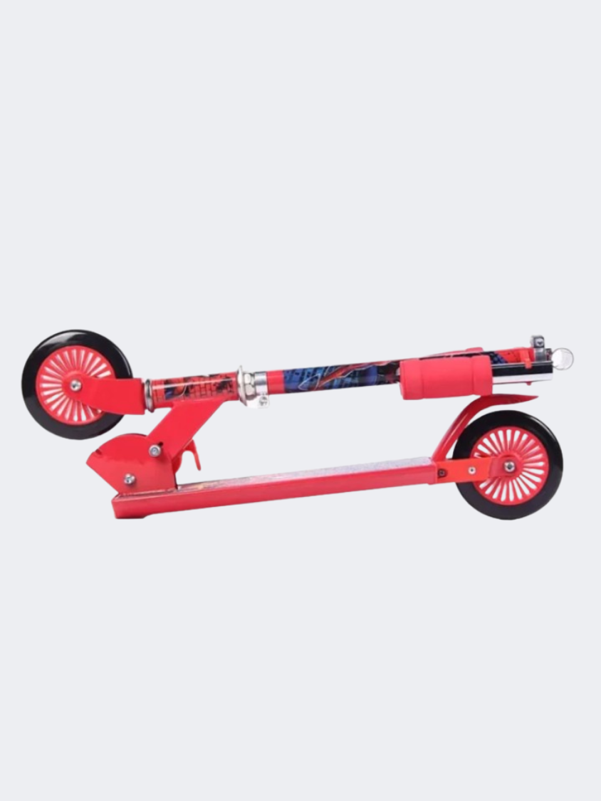 Joerex Spiderman Foldable Twist Kids Skating Scooter Red/Blue