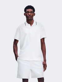 On Courtside Men Tennis Polo Short Sleeve All White