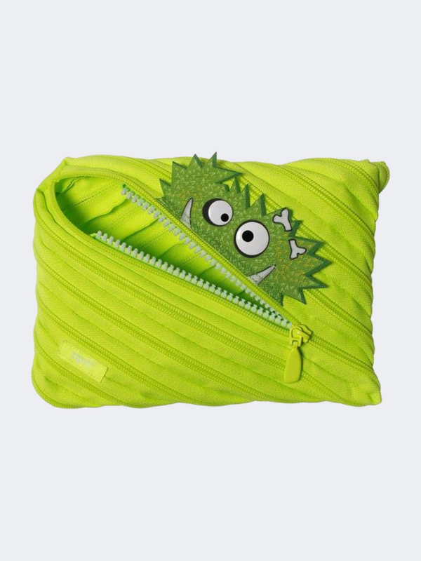 Zipit Talking Monstar Jumbo Pouch Back To School Pencil Case Grizzle Lime