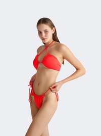 Blu4U Fashion Solids Women Beach Slip Fluo Red