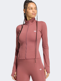 Adidas Essentials Polyester Women Originals Jacket Burgundy