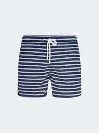 Pier St Barth Catamaran Men Beach Swim Short Navy/White
