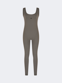 Oil And Gaz Sleeveless Long Women Lifestyle Jumpsuit Khaki