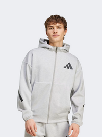 Adidas Z N E Men Sportswear Hoody Medium Grey Heather