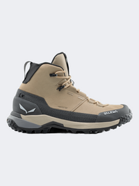 Salewa Puez Leather Mid Powertex Women Hiking Shoes Quicksand/Onyx