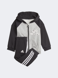 Adidas Soft French Terry Infant-Unisex Training Suit Grey/Black