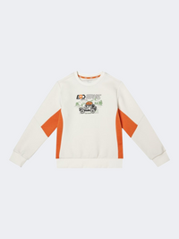 Erke Pullover Kids-Boys Lifestyle Sweatshirt Glacier White/Orange