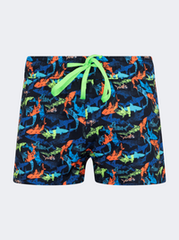 Piccole Canaglie Boys Beach Swim Short Blue/Yellow/Orange
