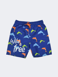 Stamion Bermuda Dophins Boys Beach Swim Short Blue