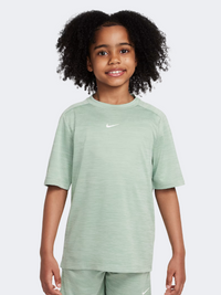 Nike Dri-Fit Short-Sleeve Gs-Boys Lifestyle T-Shirt Steam/Silver/White