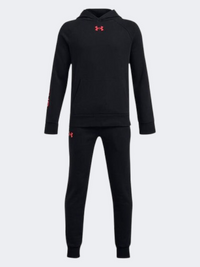 Under Armour Rival Fleece Boys Training Suit Black/Red
