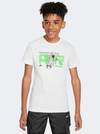 Nike Air 1 Boys Lifestyle T-Shirt White/Green