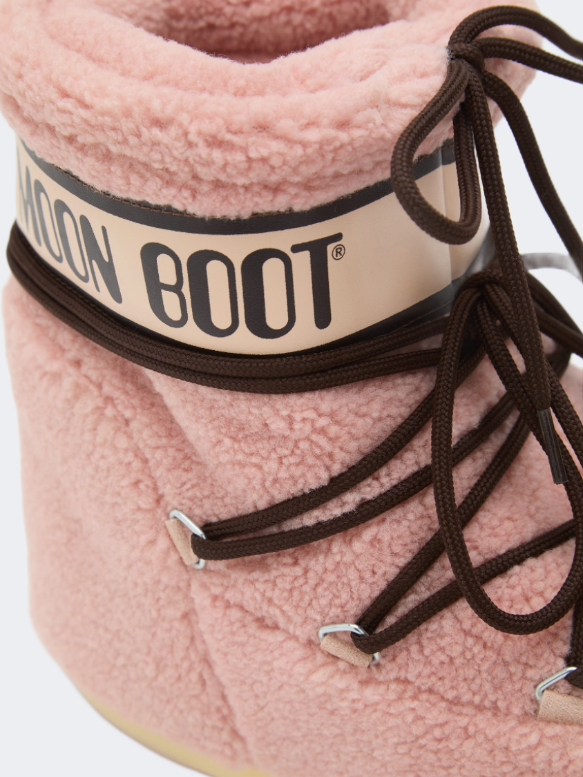 Moonboot Icon Low Fleece Unisex After Ski Boot Pink
