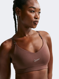 Nike Women Dri-FIT Indy Light Support Padded Sports Bra Light Chocolate